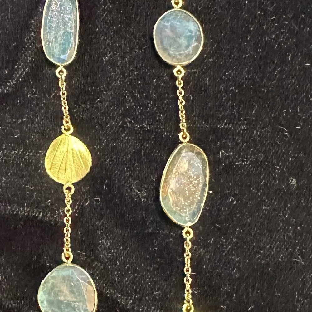 Barbara Heinrich new 18kt gold and labradorite necklace - Picture 3 of 11